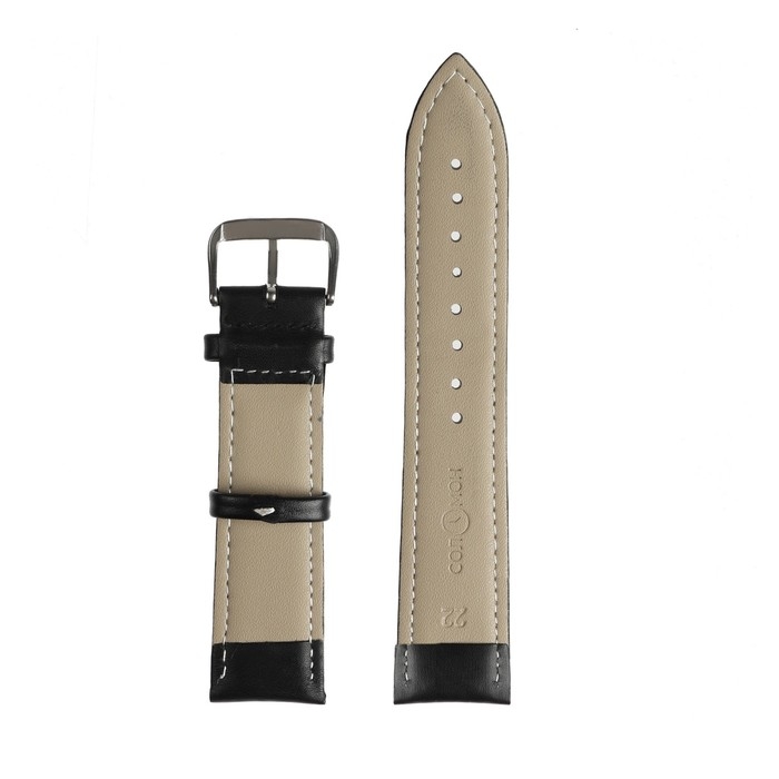 Ремешок для часов Ремешок для часов "Соломон" 22 мм, натуральная кожа, l-20 см, черный