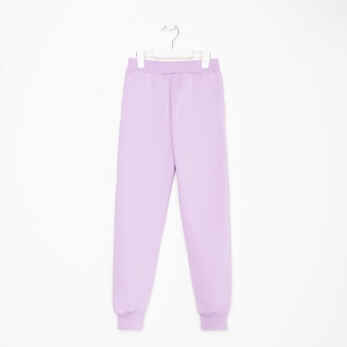 Брюки для девочки, цвет сиреневый, рост 152