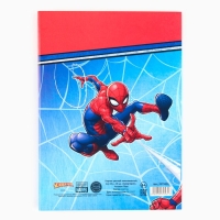 Картон цветной, А4, 10 листов, 10 цветов, немелованный, односторонний, в папке, 220 г/м&sup2;, Человек-паук