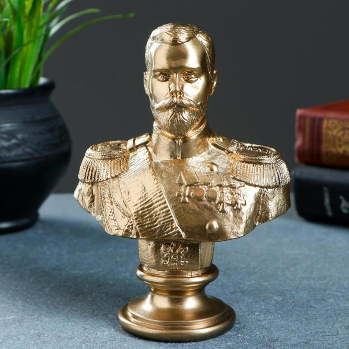 Бюст Николай II бронза 6х14х6см Бюст Николай II бронза 6х14х6см