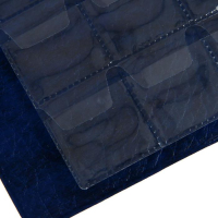 Альбом для монет 125 х 185 мм Calligrata, на 240 монет, ячейка 26 х 29 мм, 10 листов, обложка искусственная кожа, синий