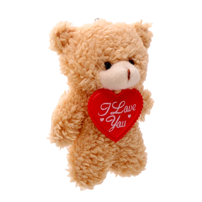 Мягкая игрушка «Мишутка с сердцем» на брелоке, 11 см, цвет МИКС Мягкая игрушка «Мишутка с сердцем» на брелоке, 11 см, цвет МИКС