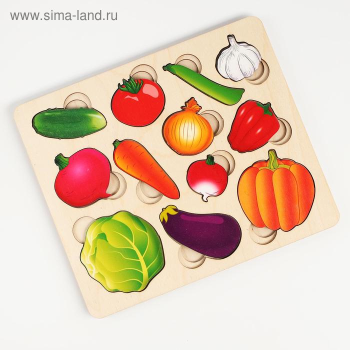 Развивающая доска &laquo;Часть и целое. Овощи&raquo; с разрезными вкладышами внутри
