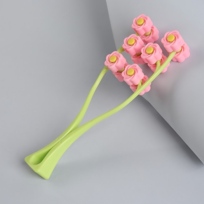 Массажёр для лица «Букет», 22,5 × 6,5 × 3,5 см, 12 роликов, цвет МИКС Массажёр для лица «Букет», 22,5 × 6,5 × 3,5 см, 12 роликов, цвет МИКС