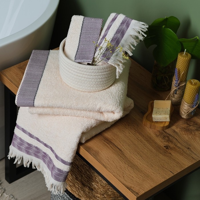 Полотенце махровое Love Life &laquo;Бриз&raquo; 30х50 см, гранатовый