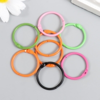 Кольцо для творчества (для фотоальбомов) "Цвет" МИКС внутр. d= 2,5 см внешн. d=3 см набор 8 шт 91494 Кольцо для творчества (для фотоальбомов) "Цвет" МИКС внутр. d= 2,5 см внешн. d=3 см набор 8 шт 91494