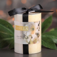 Свеча цилиндр 5х7,5см, "Кристаллический узор", ваниль Свеча цилиндр 5х7,5см, "Кристаллический узор", ваниль