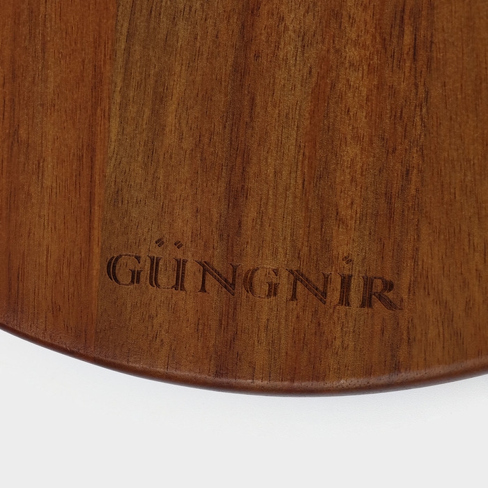 Доска разделочная с ручкой &laquo;Рельеф&raquo;, 40&times;30&times;1,5 см, акация