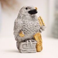 Фигура "Ворон с книгой" 10х5х5см