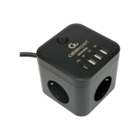 Сетевой фильтр Cablexpert Cube CUBE-3-CU3-B-1.5, 3р, 10А, 1xType-C PD, 3xUSB,1.5м, ур.защ.4+ 1030904 Сетевой фильтр Cablexpert Cube CUBE-3-CU3-B-1.5, 3р, 10А, 1xType-C PD, 3xUSB,1.5м, ур.защ.4+ 1030904