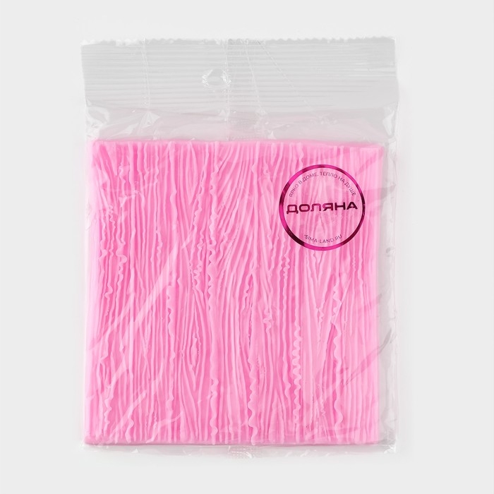 Молд Доляна &laquo;Кора дерева&raquo;, силикон, 10,5&times;10,3&times;0,3 см, цвет розовый