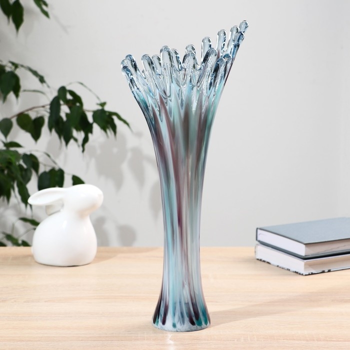 Ваза "Коралл" h 380 мм. (в стеклокрошку) З/М  МИКС