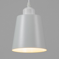 Светильник BayerLux Подвес "Цилиндр" 1x40Вт E27 белый 13х13х16-96 см