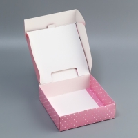 Коробка подарочная складная, упаковка, &laquo;With love&raquo;, 16.5 х 16,5 х 5 см