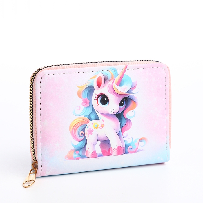 Кошелёк детский на молнии «Выбражулька», цвет розовый Кошелёк детский на молнии «Выбражулька», цвет розовый