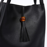 Сумка женская тоут на клапане, цвет чёрный Сумка женская тоут на клапане, цвет чёрный