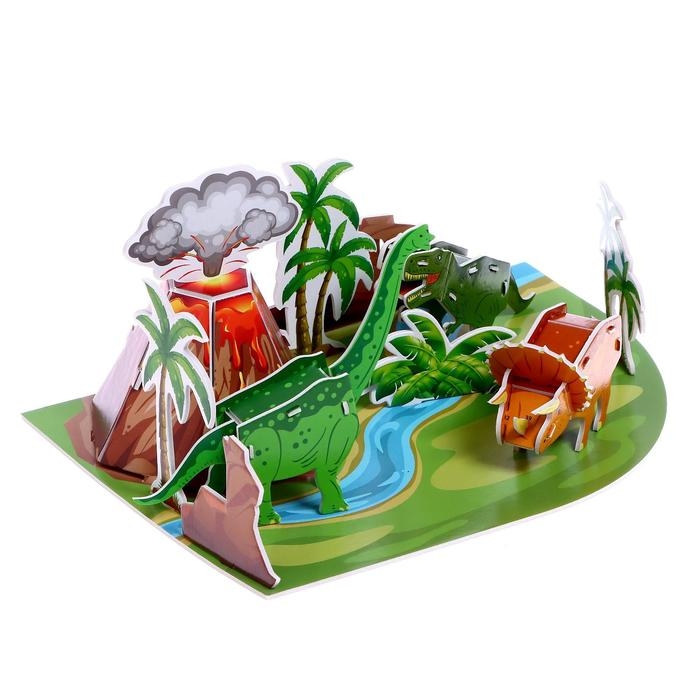 3D конструктор &laquo;Мир динозавров&raquo;, 25 деталей