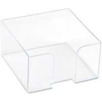 Подставка для бумажного блока Стамм, 90 х 90 х 50 мм, пластик, прозрачная Подставка для бумажного блока Стамм, 90 х 90 х 50 мм, пластик, прозрачная