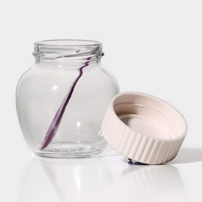 Банка стеклянная для сыпучих продуктов Renga Strawberry , 210 мл, с крышкой и ложкой, крышка МИКС Банка стеклянная для сыпучих продуктов Renga Strawberry , 210 мл, с крышкой и ложкой, крышка МИКС