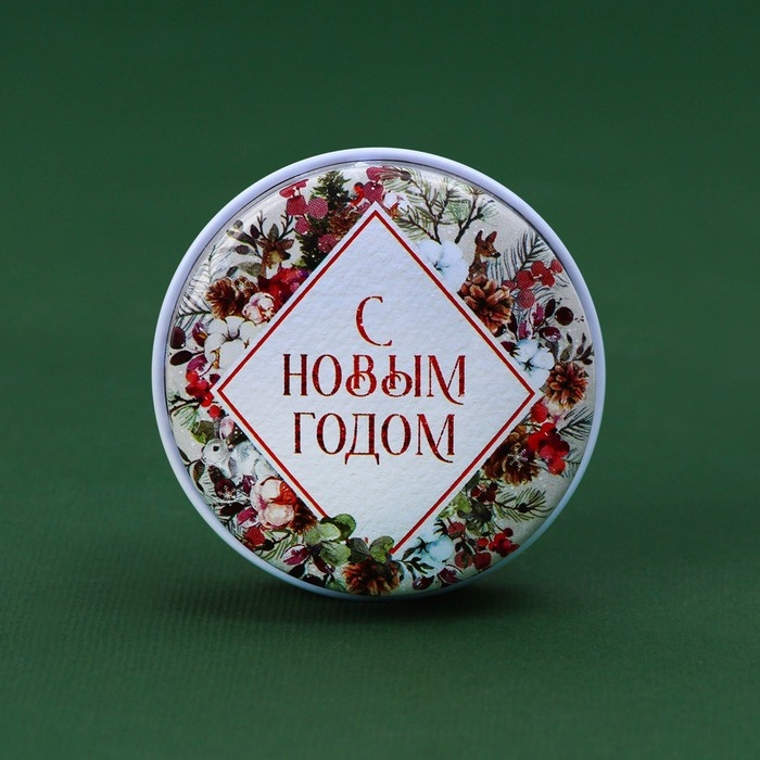 Новогодняя Свеча новогодняя в железной банке «Новый год: Олененок», аромат карамель, диам. 4,8 см Новогодняя Свеча новогодняя в железной банке «Новый год: Олененок», аромат карамель, диам. 4,8 см