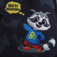 Сумка детская для мальчика через плечо «Енот на скейте» Сумка детская для мальчика через плечо «Енот на скейте»