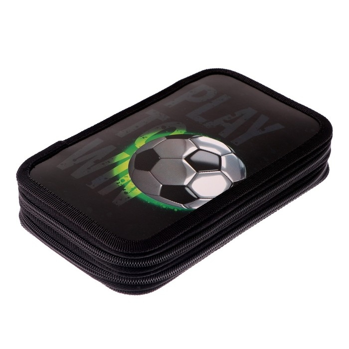 Пенал 2 секции, 125 х 205 мм, с наполнением 23 предмета, Calligrata Пенал 2 секции, 125 х 205 мм, с наполнением 23 предмета, Calligrata "Футбол" ламинированный картон, 30П26/2/set