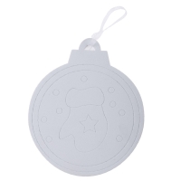 Ёлочное украшение под раскраску &laquo;Варежка&raquo; 4 шт, кисть