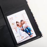 Фотоальбом на 800 фото 10х15 см "Баночки с заготовками" текстиль, чёрные листы 5х33х36 см