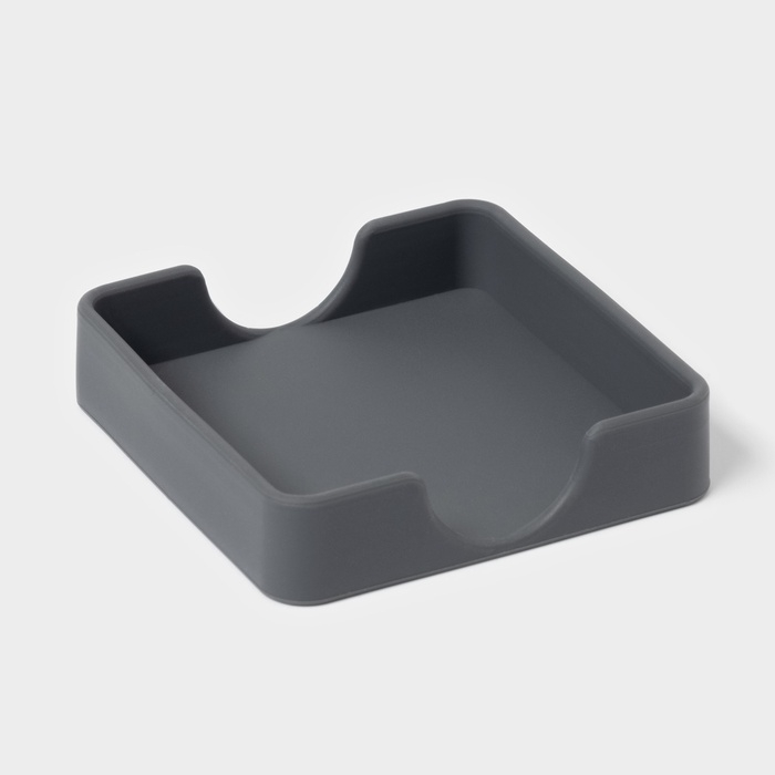 Набор подставок под горячее, под кружку, силикон, 6 шт, d=8 см, серый Набор подставок под горячее, под кружку, силикон, 6 шт, d=8 см, серый