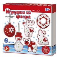 Набор для творчества. Мягкая игрушка из фетра «Новогодние игрушки» 6 шт. Набор для творчества. Мягкая игрушка из фетра «Новогодние игрушки» 6 шт.