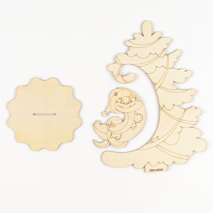 Роспись по дереву на новый год &laquo;Новогодняя ёлочка&raquo;, новогодний набор для творчества