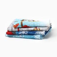 Набор кухонных полотенец &laquo;Доляна&raquo; С Новым счастьем 35х60см-4шт, 100% хлопок