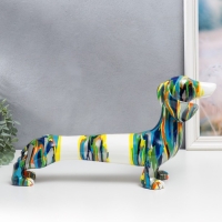 Сувенир полистоун "Такса" подтёки краски 22,5х11х43 см