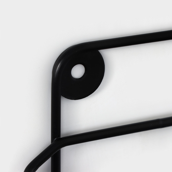 Держатель для туалетной бумаги с полочкой, 19×10×14,5 см, цвет черный Держатель для туалетной бумаги с полочкой, 19×10×14,5 см, цвет черный