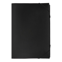 Папка картотека А4, Calligrata, 6 отделений, пластиковая, 700 мкм, чёрная