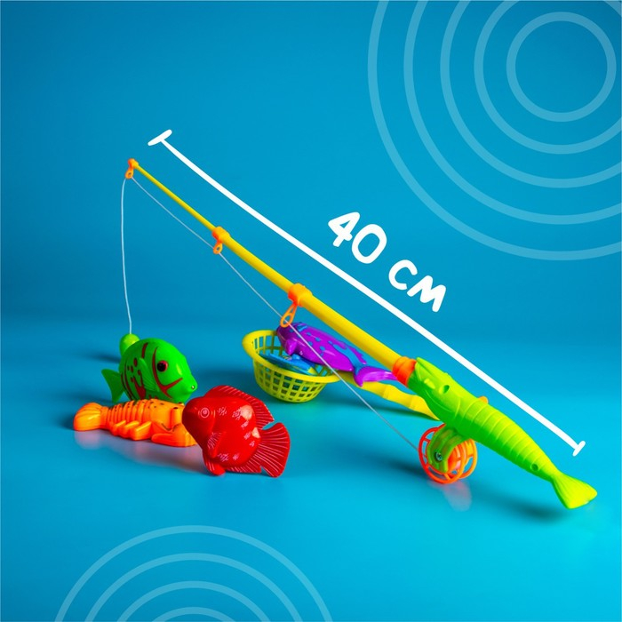 Рыбалка «Морская»: 1 удочка, 8 рыбок, сачок Рыбалка «Морская»: 1 удочка, 8 рыбок, сачок