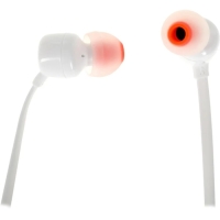 Наушники JBL T110, вакуумные, микрофон, 100дБ, 16 Ом, 3.5 мм, 1.2 м, белые Наушники JBL T110, вакуумные, микрофон, 100дБ, 16 Ом, 3.5 мм, 1.2 м, белые