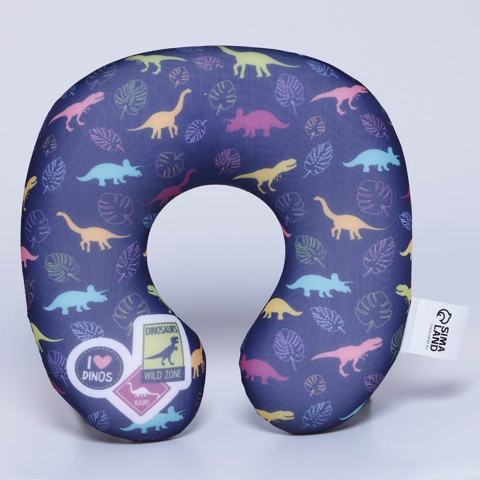 Подушка детская для путешествий антистресс &laquo;Динозаврики&raquo;