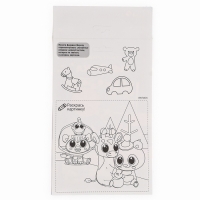 Аппликация форменными стикерами на новый год «Лесные зверюшки», новогодний набор для творчества Аппликация форменными стикерами на новый год «Лесные зверюшки», новогодний набор для творчества