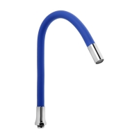 Излив для смесителя ZEIN, 3/4", гибкий, силикон, нержавеющая сталь, 50 см, сетка пластик, синий 73 Излив для смесителя ZEIN, 3/4", гибкий, силикон, нержавеющая сталь, 50 см, сетка пластик, синий 73