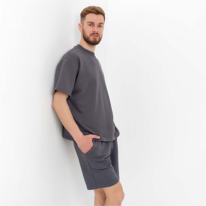 Футболка мужская MIST Men's casual размер 52, графитовый