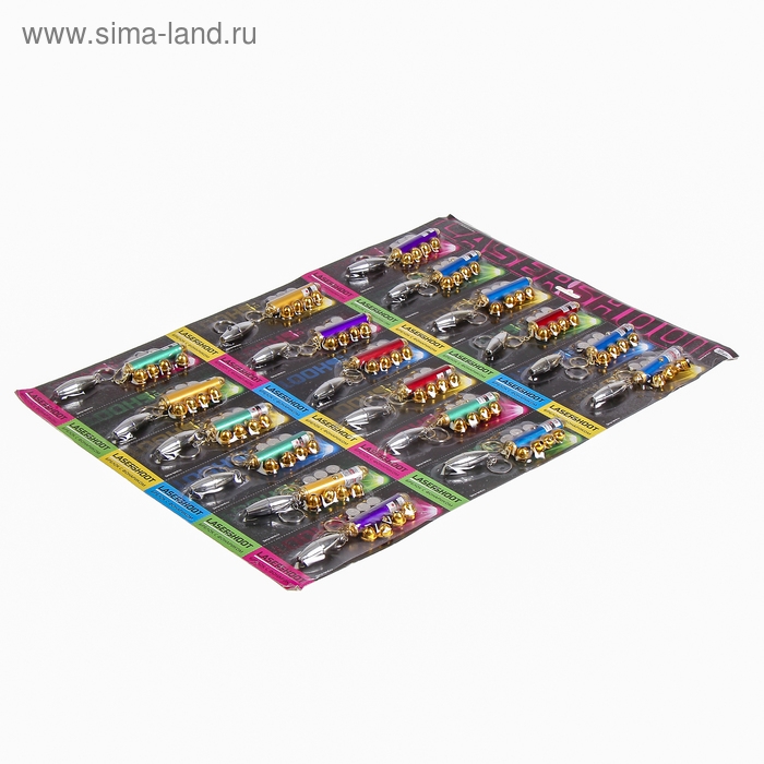 Фонарик свет + лазер 5 насадок Фонарик свет + лазер 5 насадок "Пуля" МИКС 16х6 см