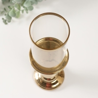 Подсвечник керамика, стекло на 1 свечу "Магистр" d=8 см золото 9,5х9,5х32 см Подсвечник керамика, стекло на 1 свечу "Магистр" d=8 см золото 9,5х9,5х32 см