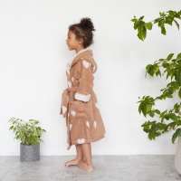 Халат махровый детский Крошка Я «Сердечки» размер 30, цвет мокко, 100% хлопок 360 г/м2 Халат махровый детский Крошка Я «Сердечки» размер 30, цвет мокко, 100% хлопок 360 г/м2