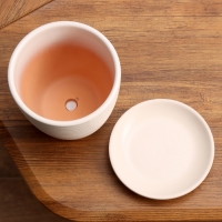 Горшок цветочный Спираль белый крокус №1, 0,7 л, d - 11,7 см