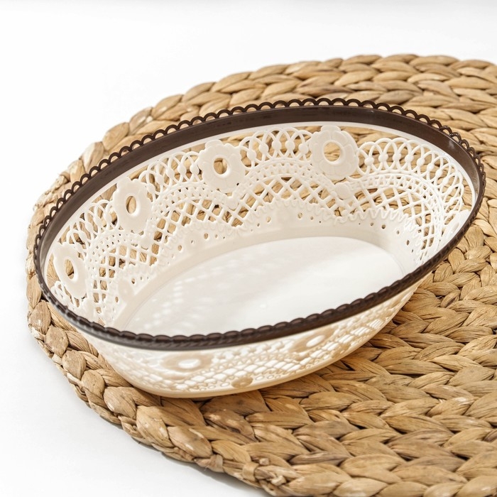 Ваза для хлеба и фруктов &laquo;Кружево&raquo;, цвет МИКС