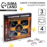 Головоломка металлическая &laquo;Загадки Леонардо Да Винчи&raquo;, набор 4 шт.