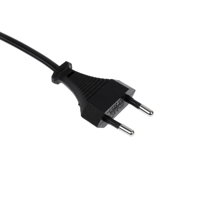 Шнур сетевой с вилкой, 2,5 м, ШВВП 2 х 0.5 мм2, черный Шнур сетевой с вилкой, 2,5 м, ШВВП 2 х 0.5 мм2, черный