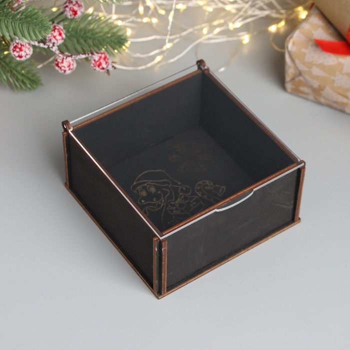 Новогодняя шкатулка Новогодняя шкатулка "Змейка с подарками" 6х12х12 см