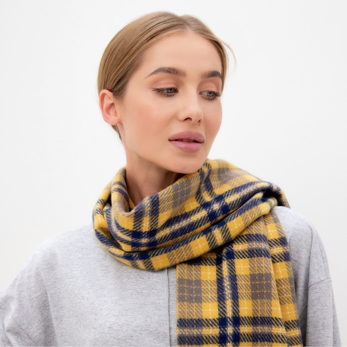 Шарф зимний с кистями MINAKU 65*180 + 8 см клетка Шарф зимний с кистями MINAKU 65*180 + 8 см клетка
